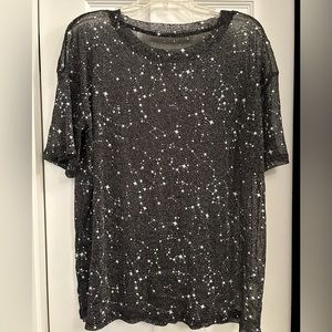 Mesh sparkle top